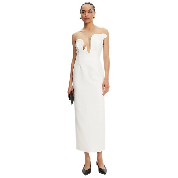 Bardot Rosalyn Strapless Midi Dress in Orchid White NWT - Size 4 - Picture 3 of 10